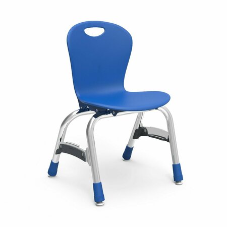 VIRCO ZUMA® Series 13" Classroom Chair, Kindergarten - 1st Grade with Nylon Glides - Cobalt Blue ZU413